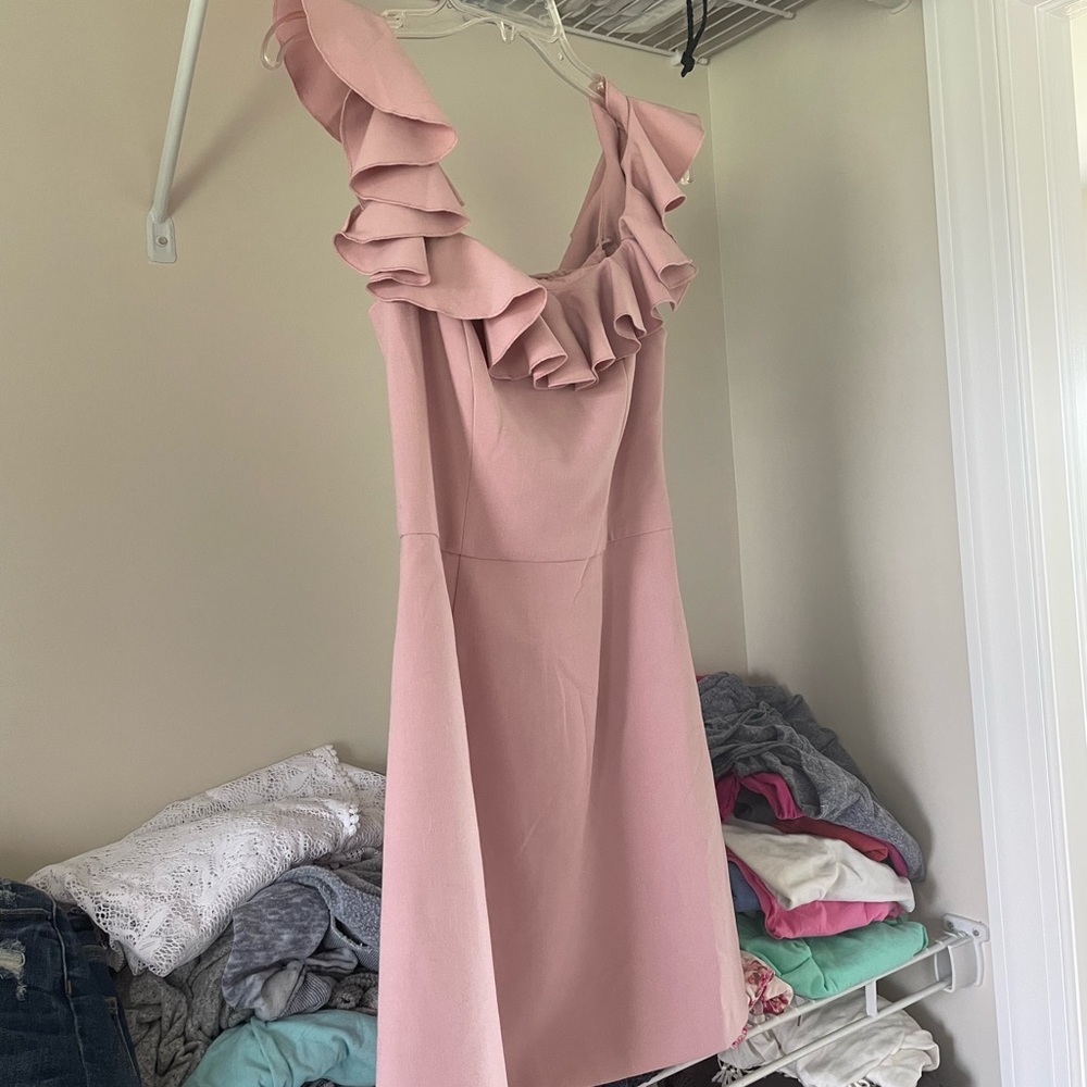 Only worn once, blush pink mini dress.